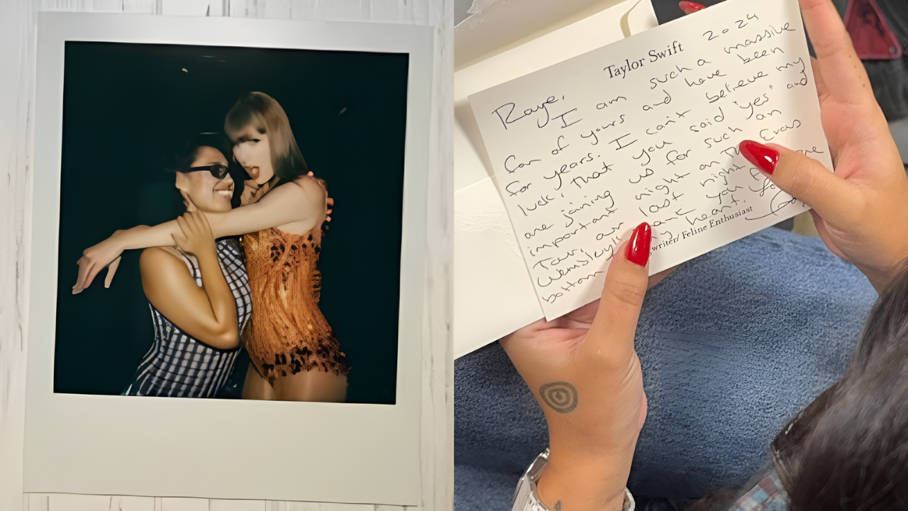 Raye Shares Taylor Swift's Heartfelt Handwritten Note After Opening for Her at Eras Tour Finale